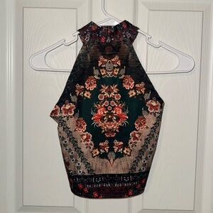 Floral Patterned Halter Top